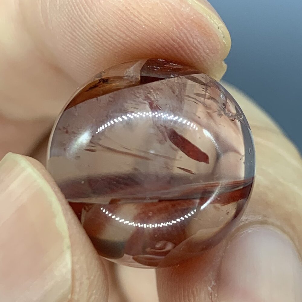 Natural Red Rainbow Quartz Sphere, Crystal Ball